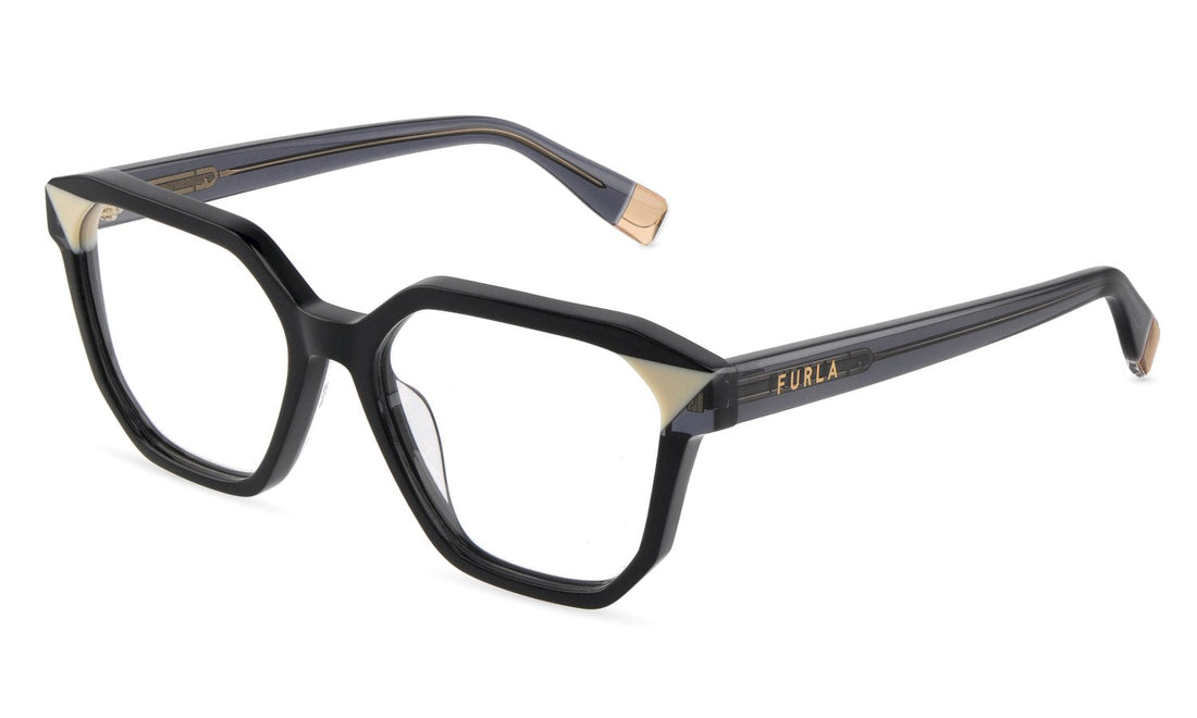 Óculos graduados furla vfub58v 700y negro geometric femenino tamanho 52mm - Vista principal