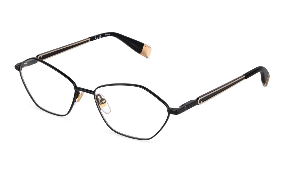 Óculos graduados furla vfub62 0530 negro geometric femenino tamanho 56mm - Vista principal