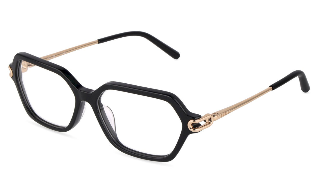 Óculos graduados furla vfub64 0700 negro geometric femenino tamanho 55mm - Vista principal