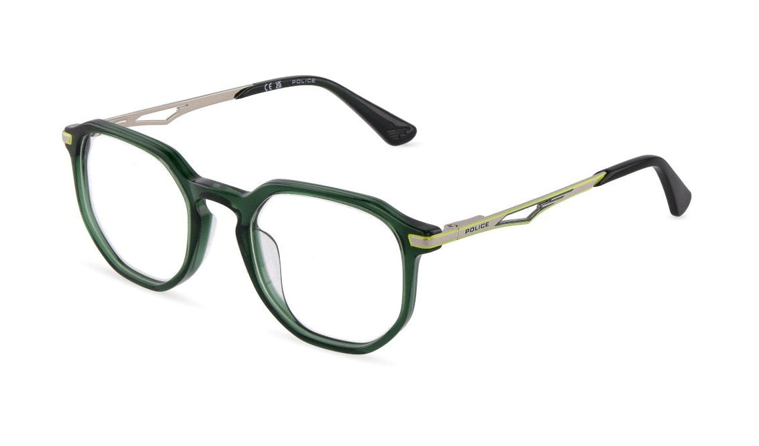 Occhiali da vista police vk179 g61y verde geometric infantil taglia 48mm - Vista principale