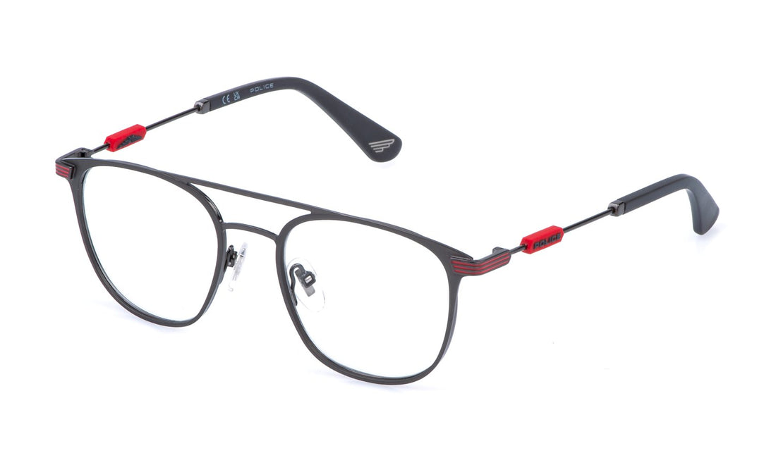 Gafas graduadas police vk585 0584 plateado square infantil talla 47mm - Vista principal