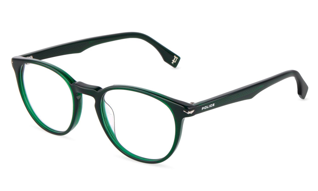 Occhiali da vista police vplg72e 06w5 verde pantos masculino taglia 50mm - Vista principale