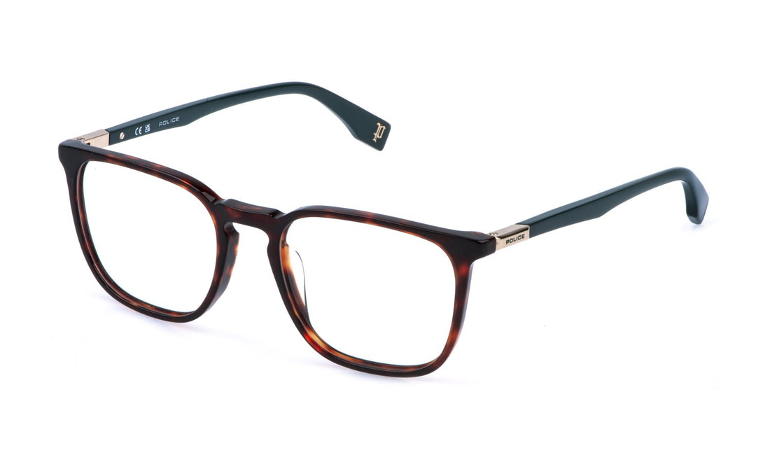 Gafas graduadas police vplr59 0710 havana square masculino talla 53mm - Vista principal