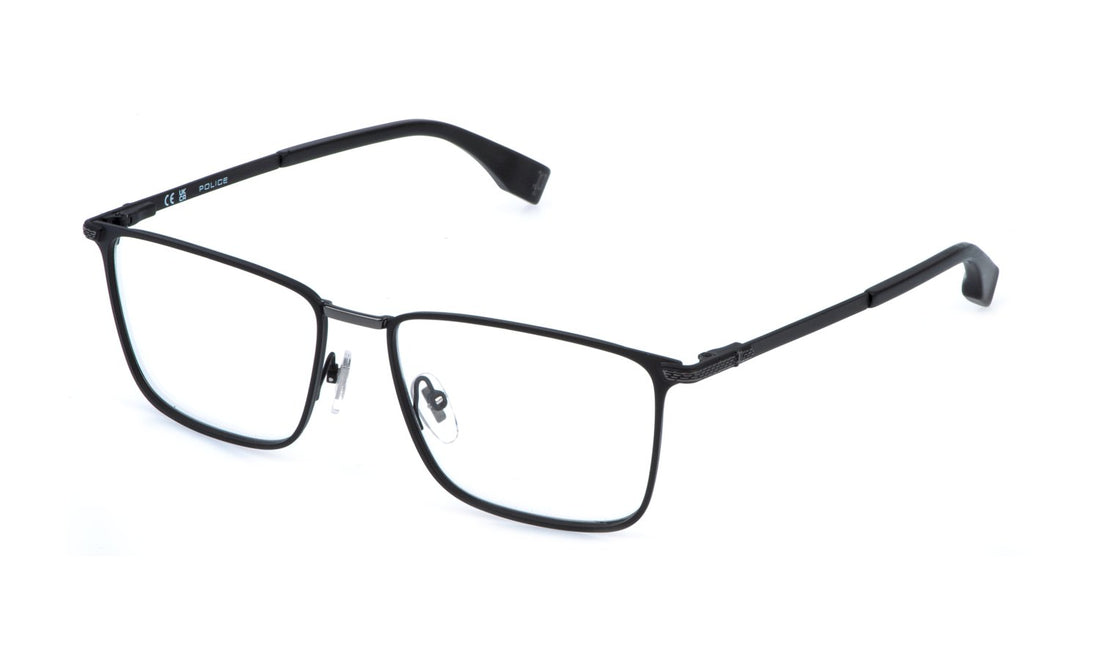 Óculos graduados police vplr64 0599 negro square masculino tamanho 57mm - Vista principal