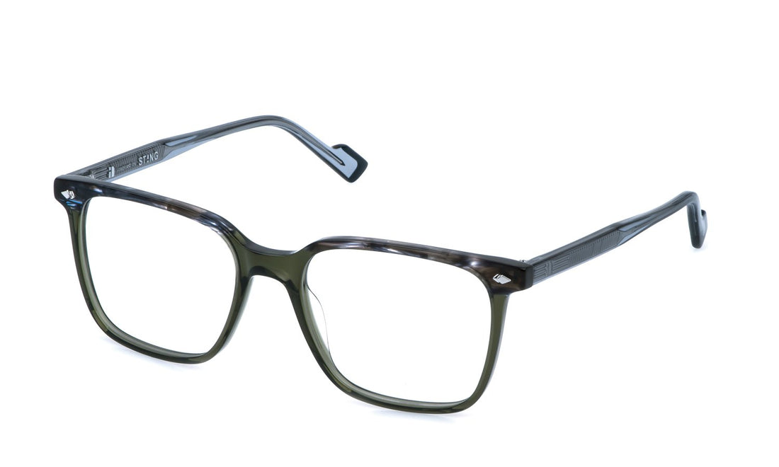 Occhiali da vista sting vst590 09hf verde square masculino taglia 53mm - Vista principale