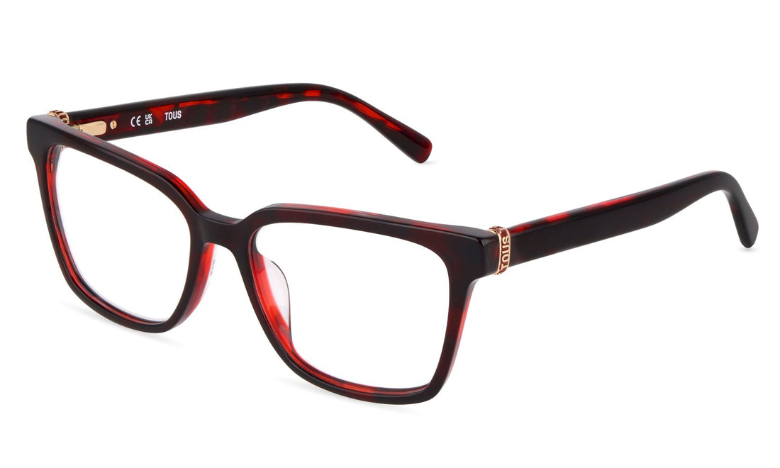 Óculos graduados tous vtod78 09td rojo square femenino tamanho 54mm - Vista principal