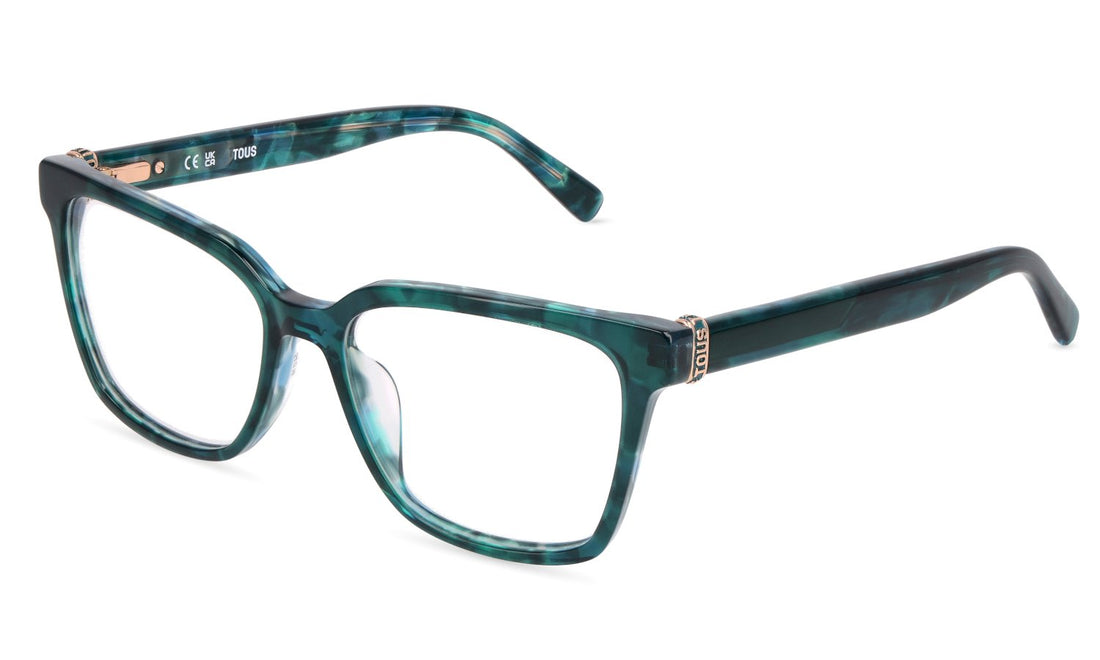 Óculos graduados tous vtod78 0xat verde square femenino tamanho 54mm - Vista principal