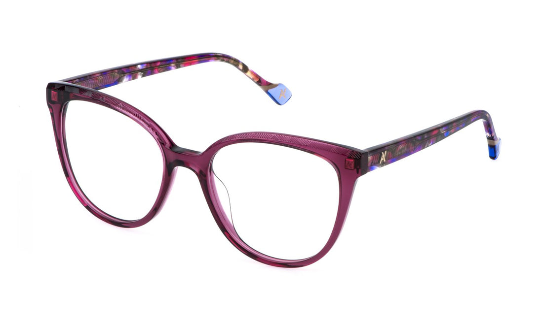 Gafas graduadas yalea vya201 09px violeta square femenino talla 53mm - Vista principal