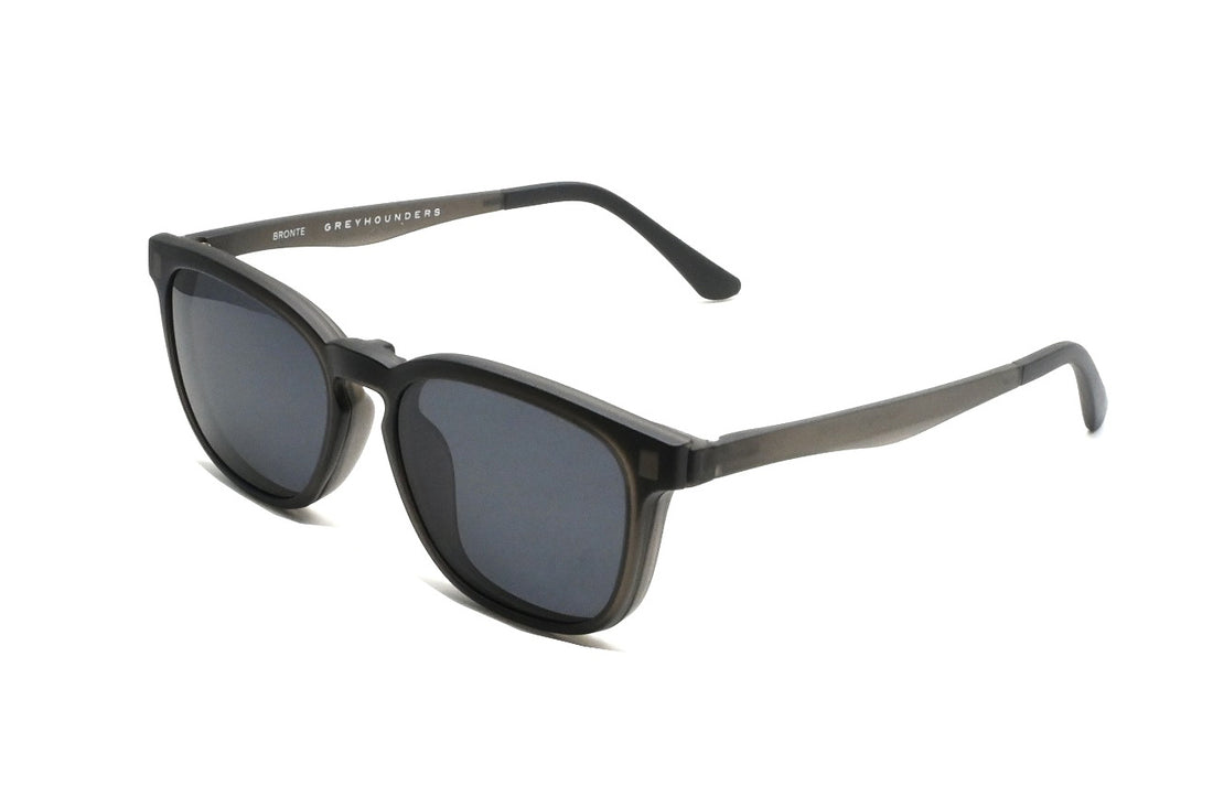 Brillen greyhounders bronte + clip-on c2 grey gris square unisex größe 51mm - Hauptansicht