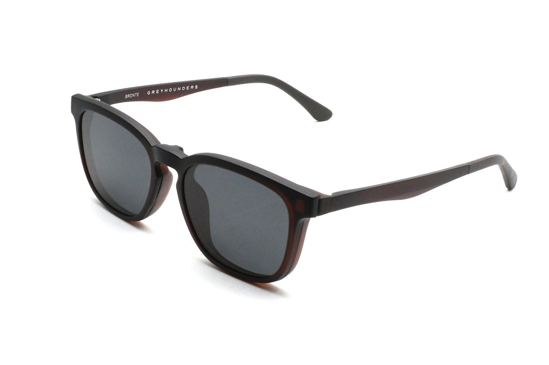 Brillen greyhounders bronte + clip-on c4 burgundy rojo square unisex größe 51mm - Hauptansicht