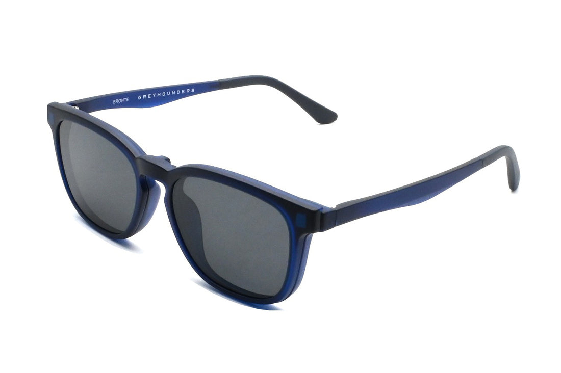 Brillen greyhounders bronte + clip-on c5 black negro square unisex größe 51mm - Hauptansicht