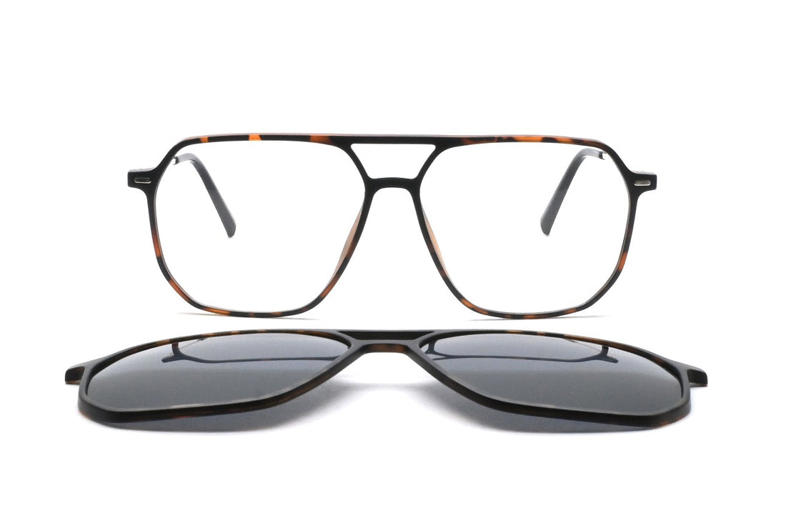 Brillen greyhounders broome + clip-on c2 havana havana pilot unisex größe 56mm - Detailansicht
