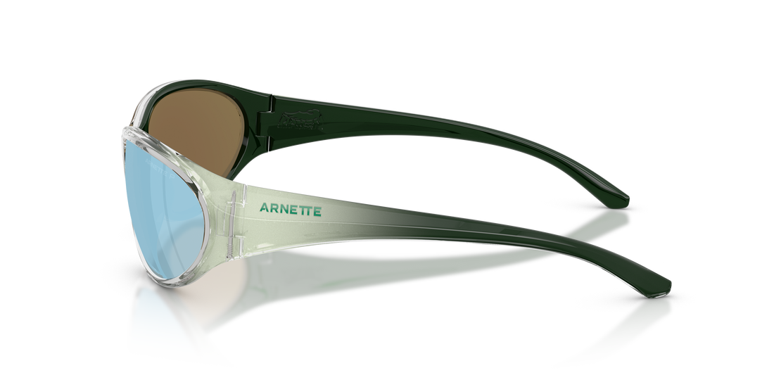 Occhiali da sole arnette an4368 raven 303422 verde oval masculino taglia 64mm - Vista dettagliata