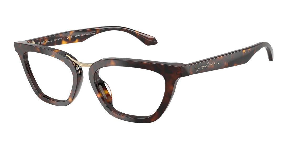 Occhiali da vista giorgio armani ar7290u 6124 havana butterfly femenino taglia 52mm - Vista principale