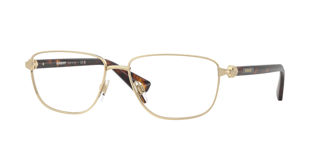 Occhiali da vista burberry be1393 1109 oro rectangular masculino taglia 57mm - Vista principale