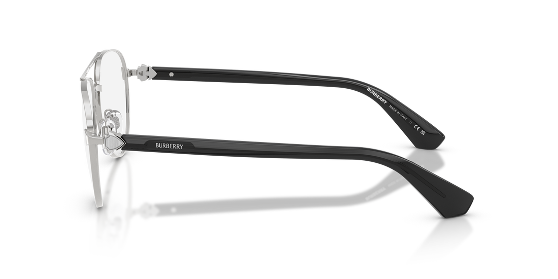 Lunettes de vue burberry be1397 1005 plateado pilot masculino taille 57mm - Vue détaillée