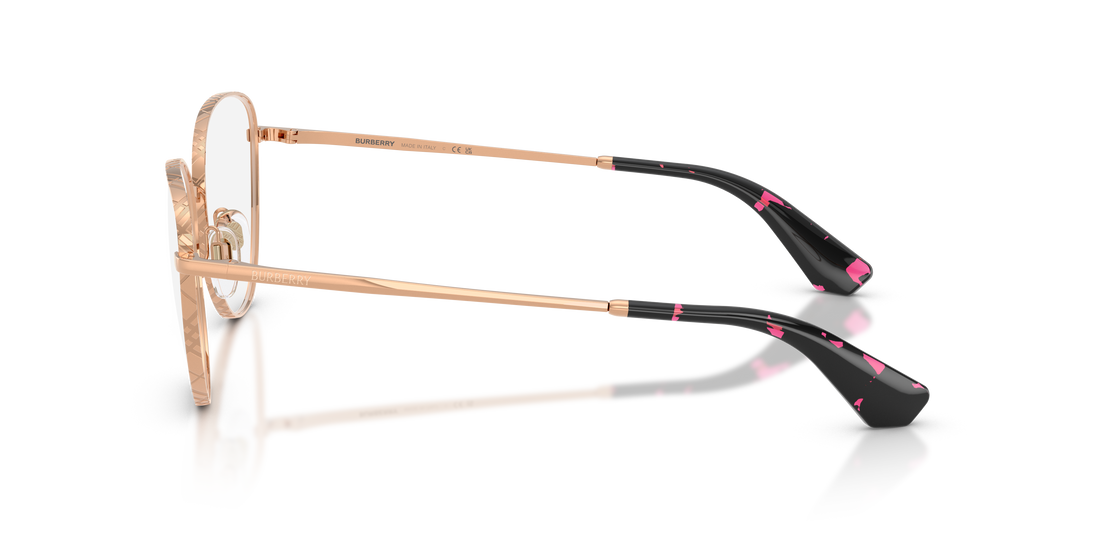 Óculos graduados burberry be1398 1337 dorado cat eye femenino tamanho 54mm - Vista de detalhe
