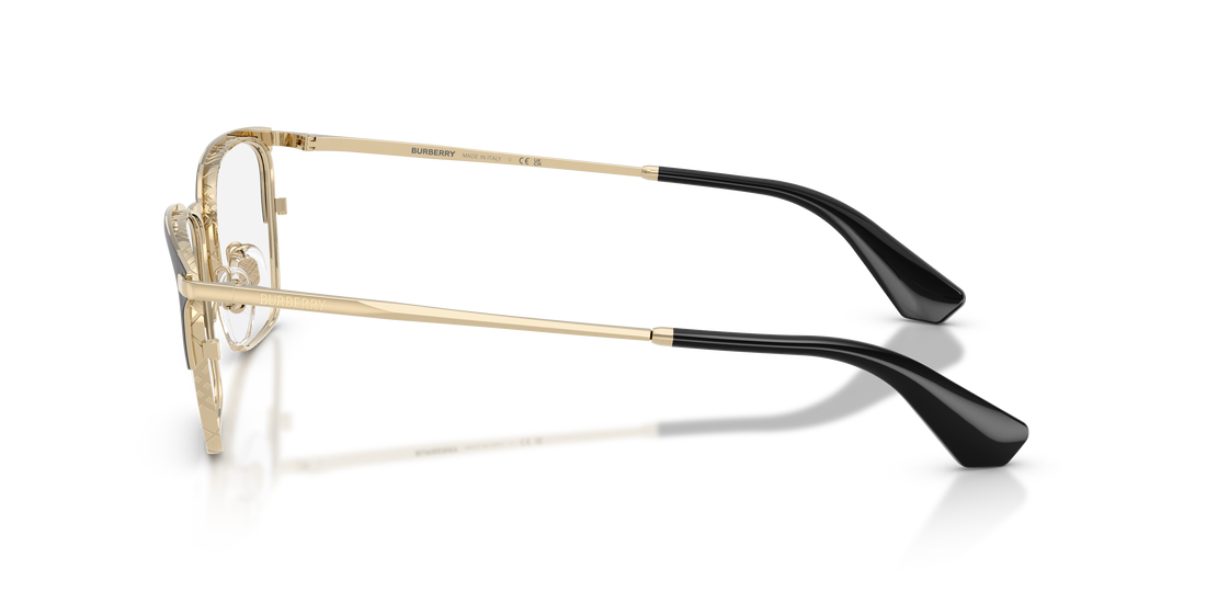 Óculos graduados burberry be1401 1109 negro rectangular masculino tamanho 54mm - Vista de detalhe