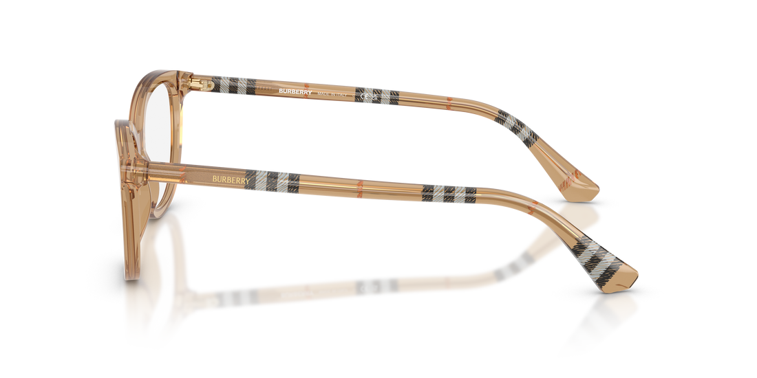 Occhiali da vista burberry be2431 4164 beige cat eye femenino taglia 52mm - Vista dettagliata