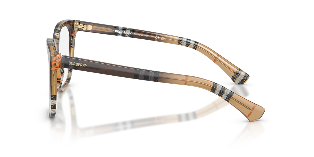 Brillen burberry be2438 4202 marron square femenino größe 51mm - Detailansicht