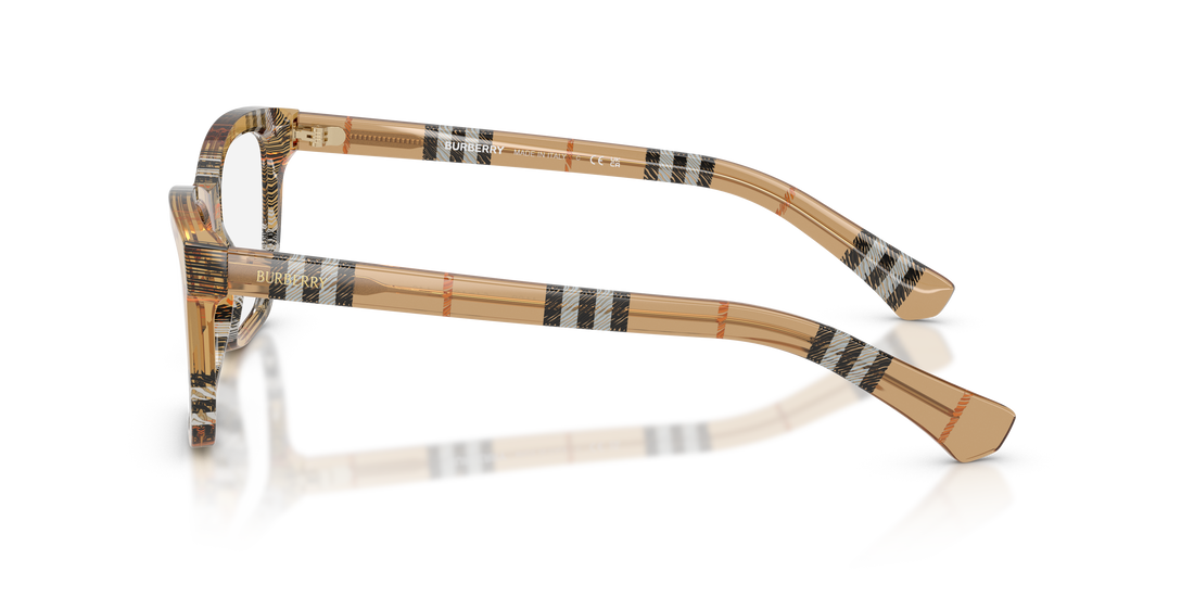 Brillen burberry be2440 4163 marron rectangular femenino größe 52mm - Detailansicht