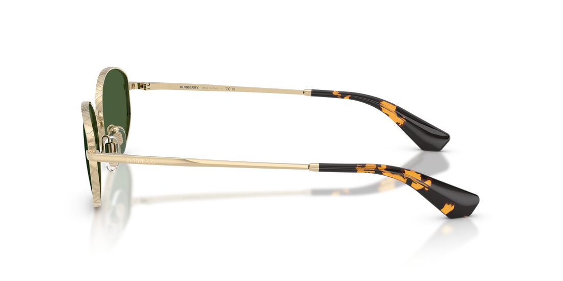 Óculos de sol burberry be3169 110971 dorado oval femenino tamanho 55mm - Vista de detalhe