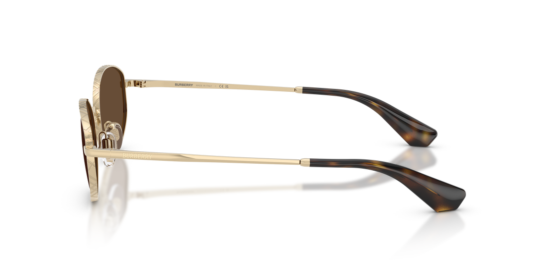 Óculos de sol burberry be3169 110973 dorado oval femenino tamanho 55mm - Vista de detalhe