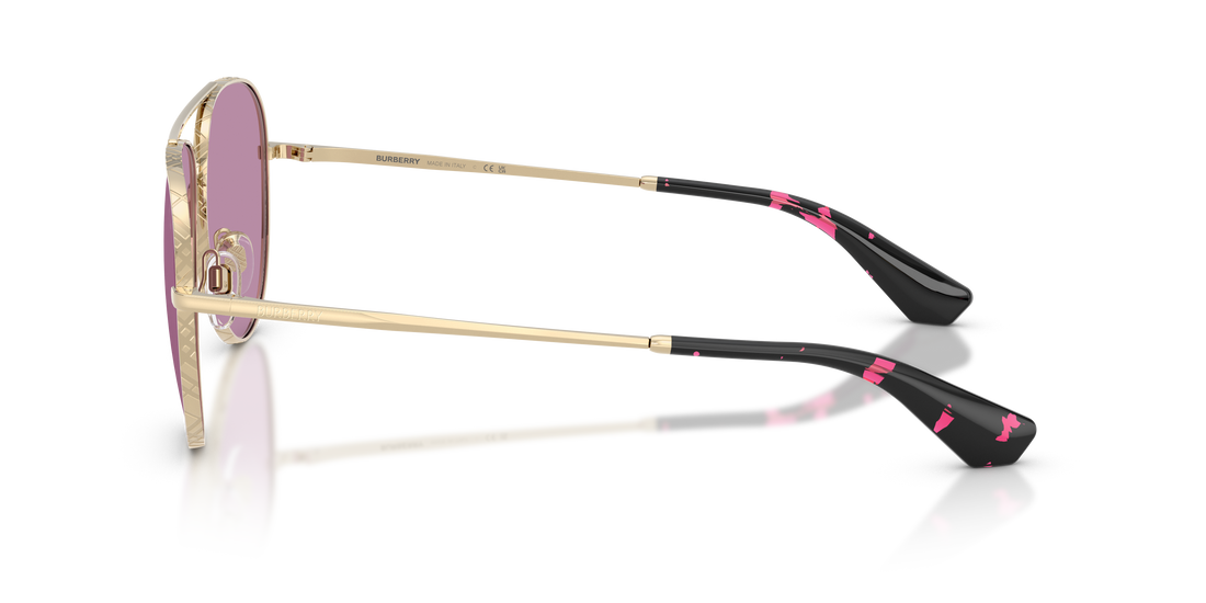 Óculos de sol burberry be3172 110969 dorado pilot unisex tamanho 59mm - Vista de detalhe