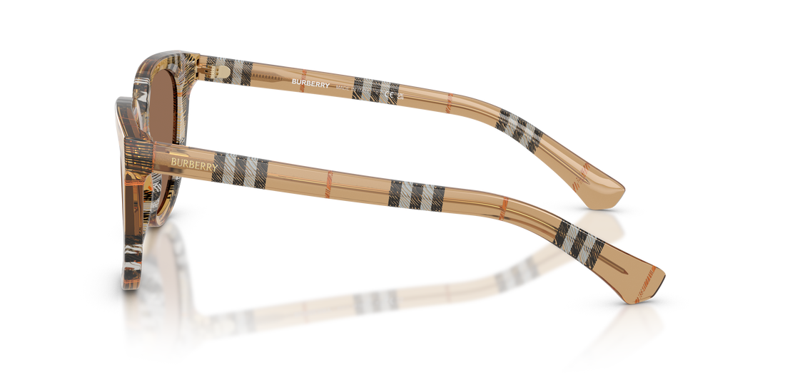 Óculos de sol burberry be4469 416373 marron pantos femenino tamanho 53mm - Vista de detalhe