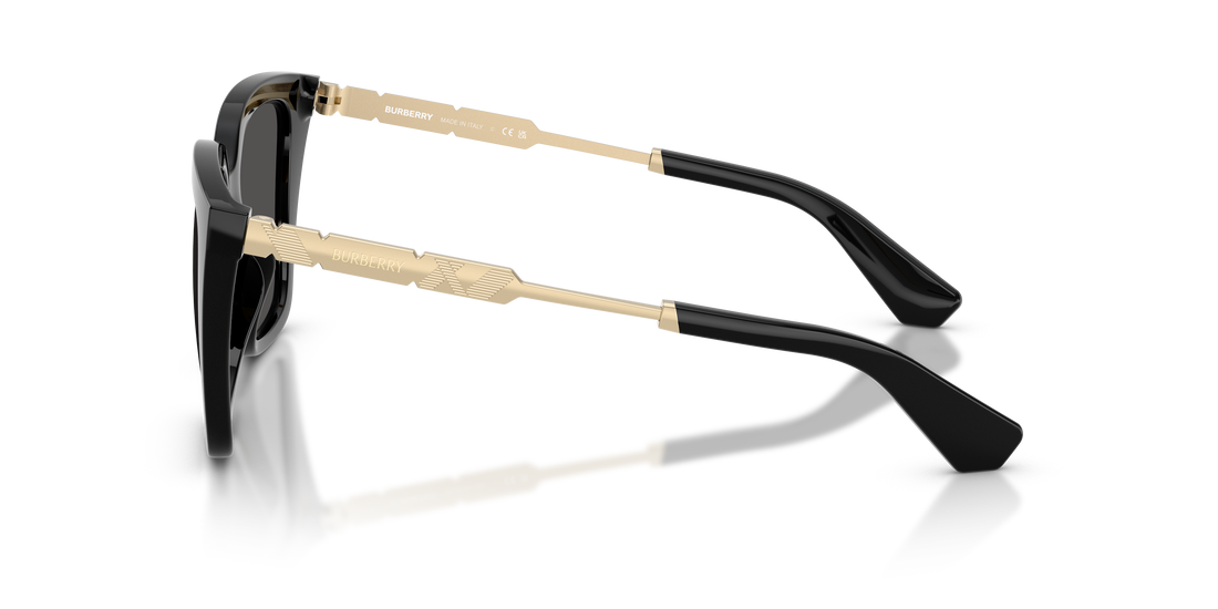 Óculos de sol burberry be4473u 300187 negro square femenino tamanho 52mm - Vista de detalhe