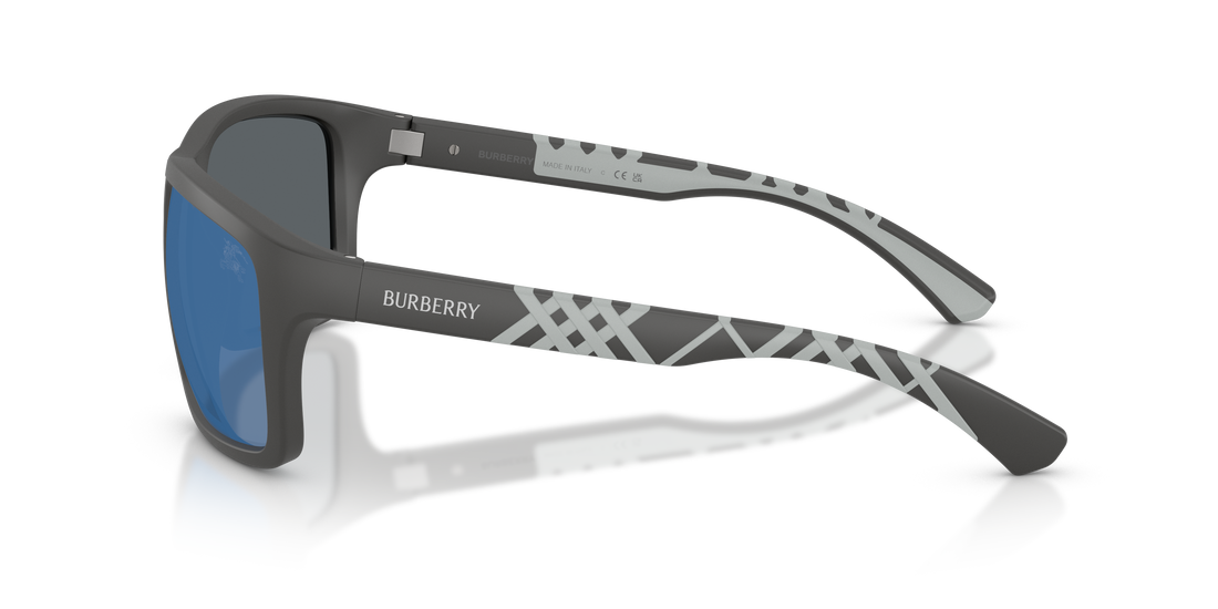 Occhiali da sole burberry be4483 423355 gris rectangular masculino taglia 60mm - Vista dettagliata