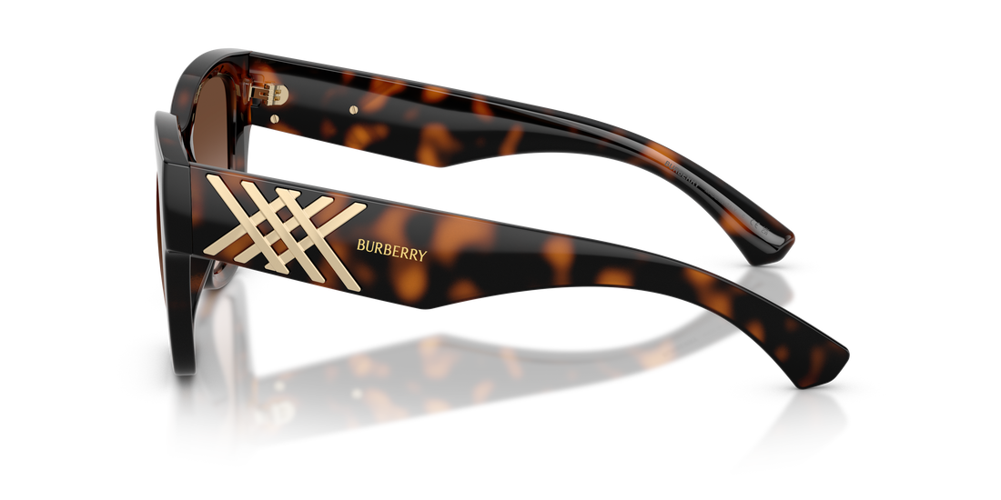 Óculos de sol burberry be4489u 300213 marron square femenino tamanho 53mm - Vista de detalhe