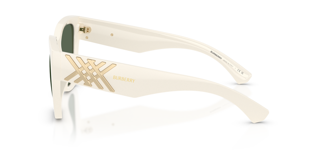 Óculos de sol burberry be4489u 421871 blanco square femenino tamanho 53mm - Vista de detalhe