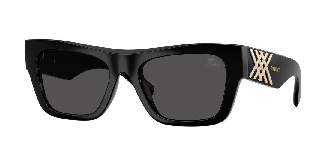 Óculos de sol burberry be4490u 300187 negro rectangular femenino tamanho 53mm - Vista principal