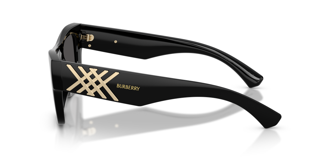 Occhiali da sole burberry be4490u 300187 negro rectangular femenino taglia 53mm - Vista dettagliata
