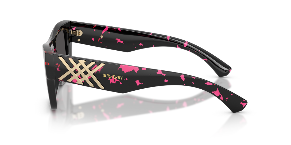 Óculos de sol burberry be4490u 412687 violeta rectangular femenino tamanho 53mm - Vista de detalhe