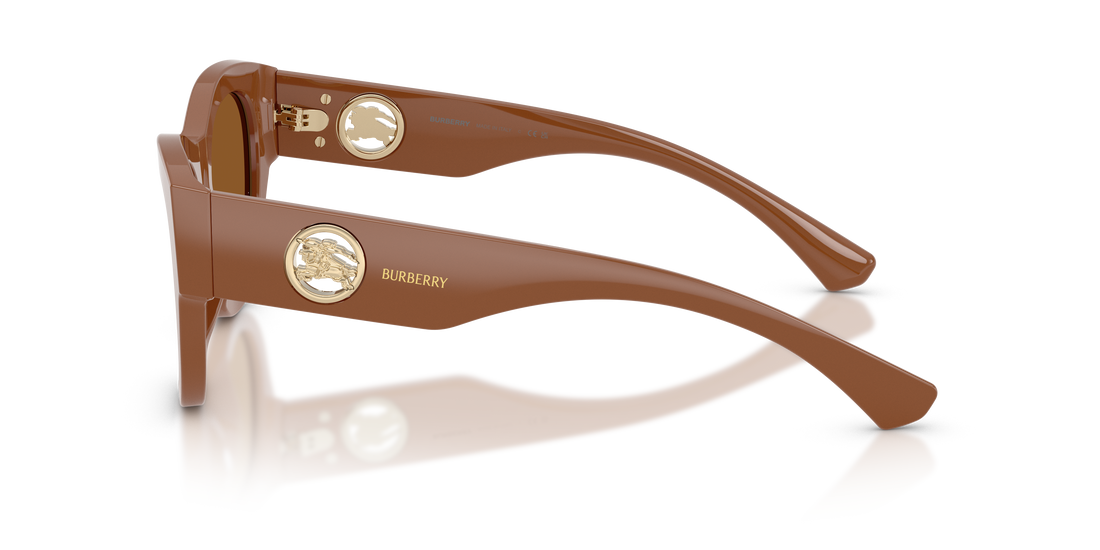 Óculos de sol burberry be4491 422273 marron round femenino tamanho 52mm - Vista de detalhe