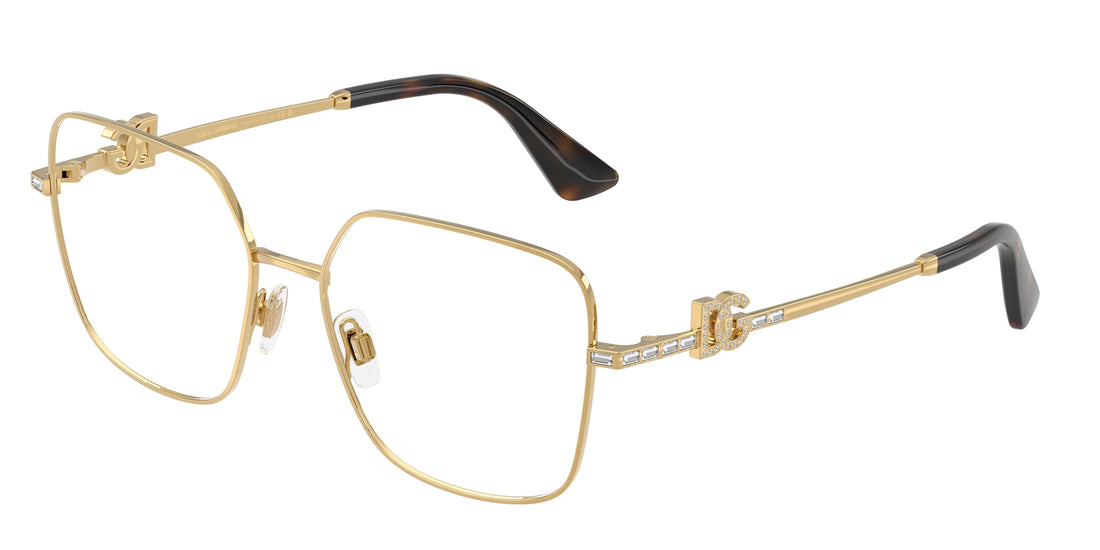 Prescription glasses dolce & gabbana dg1367b 02 dorado square femenino size 56mm - Main view