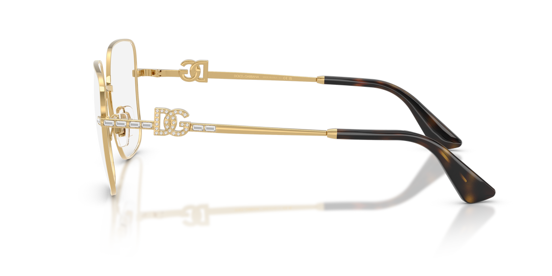Prescription glasses dolce & gabbana dg1367b 02 dorado square femenino size 56mm - Detailed view
