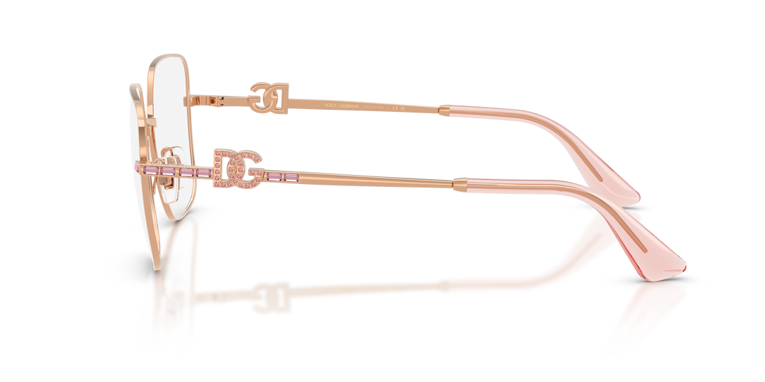 Prescription glasses dolce & gabbana dg1367b 1298 dorado square femenino size 56mm - Detailed view