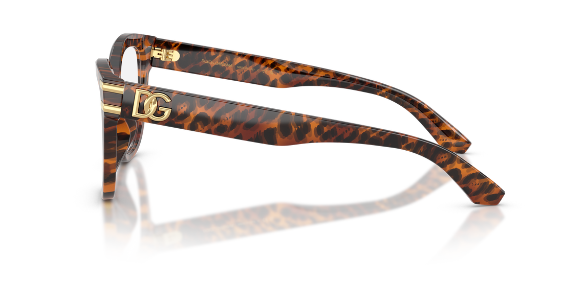 Prescription glasses dolce & gabbana dg3418 3470 marron butterfly femenino size 55mm - Detailed view