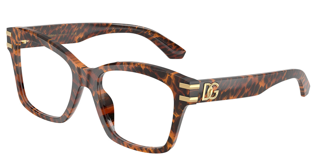 Prescription glasses dolce & gabbana dg3419 3470 marron square femenino size 54mm - Main view