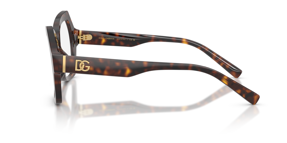 Lunettes de vue dolce & gabbana dg3429 502 havana butterfly femenino taille 52mm - Vue détaillée
