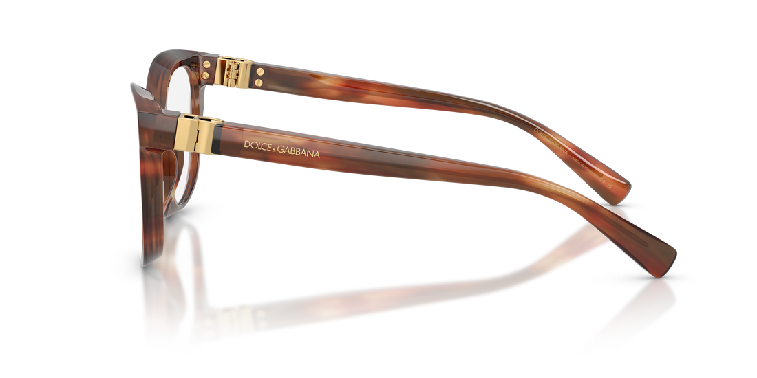 Lunettes de vue dolce & gabbana dg3437 3221 havana pantos femenino taille 53mm - Vue détaillée