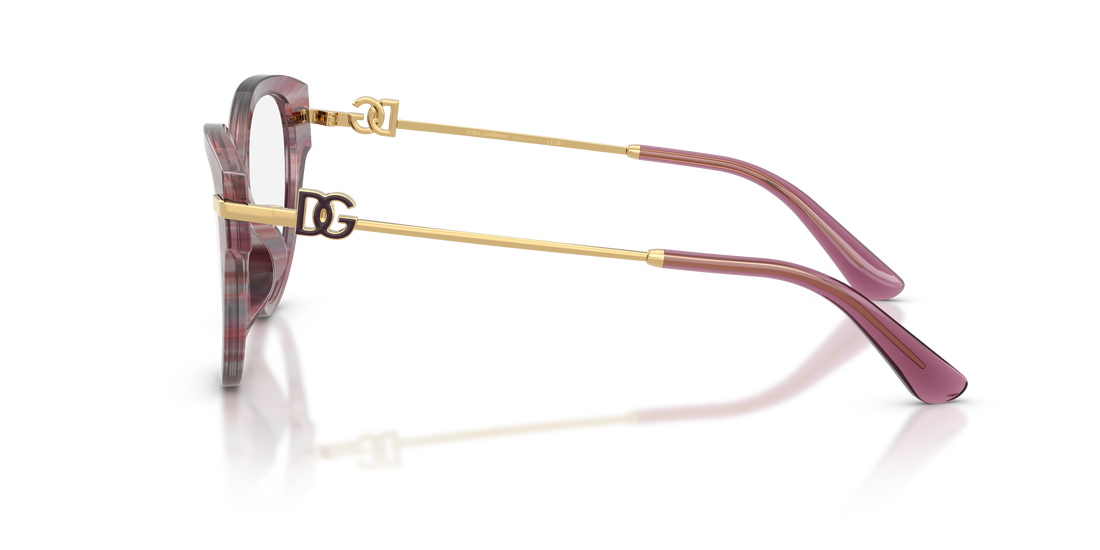 Lunettes de vue dolce & gabbana dg3438 3474 violeta butterfly femenino taille 51mm - Vue détaillée