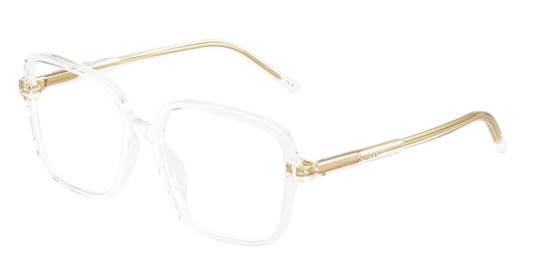 Prescription glasses dolce & gabbana dg3442 3133 transparente square femenino size 55mm - Main view