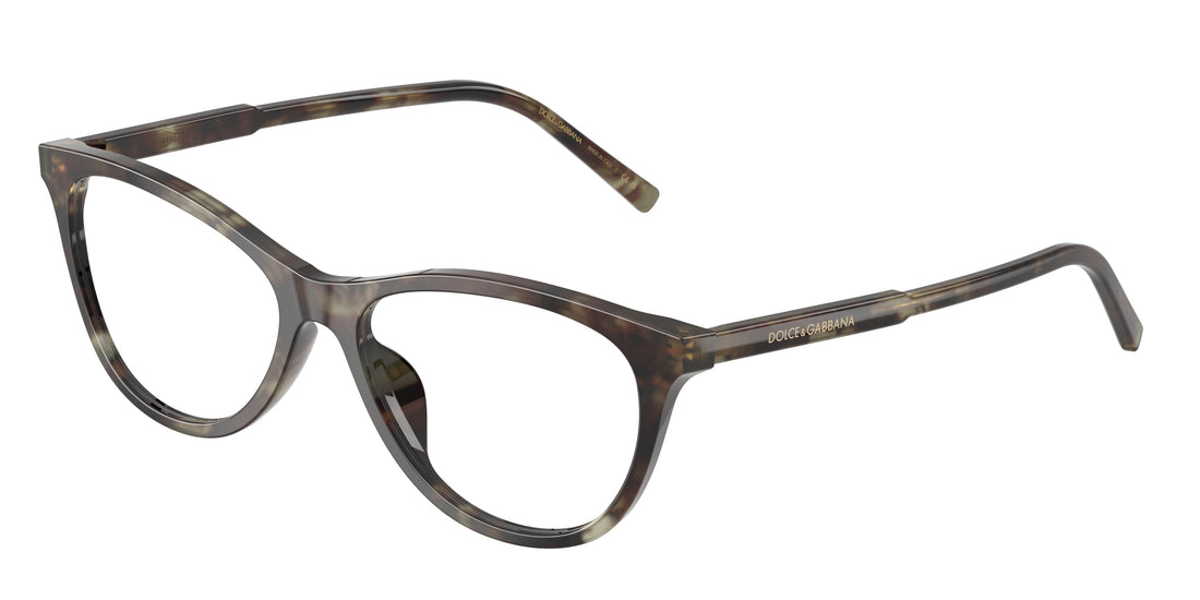 Prescription glasses dolce & gabbana dg3443 3478 verde cat eye femenino size 55mm - Main view