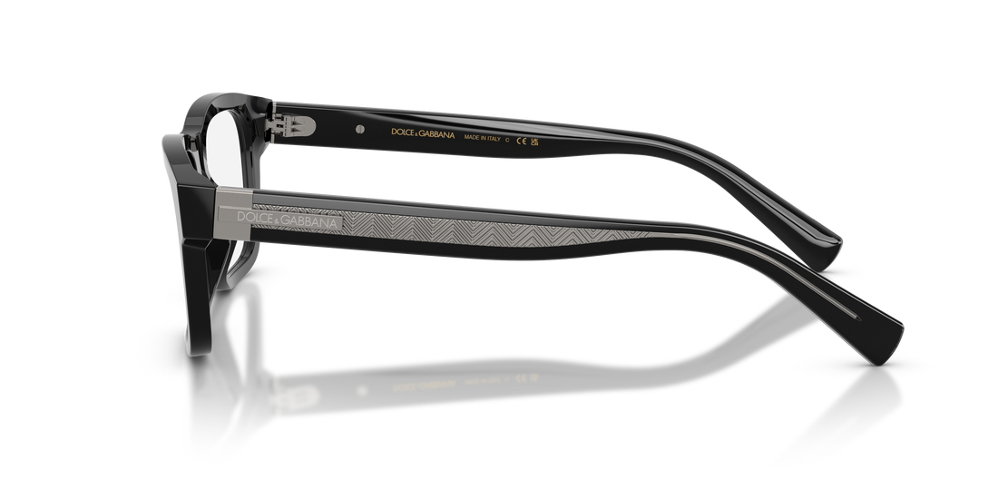 Lunettes de vue dolce & gabbana dg3446 501 negro rectangular masculino taille 53mm - Vue détaillée