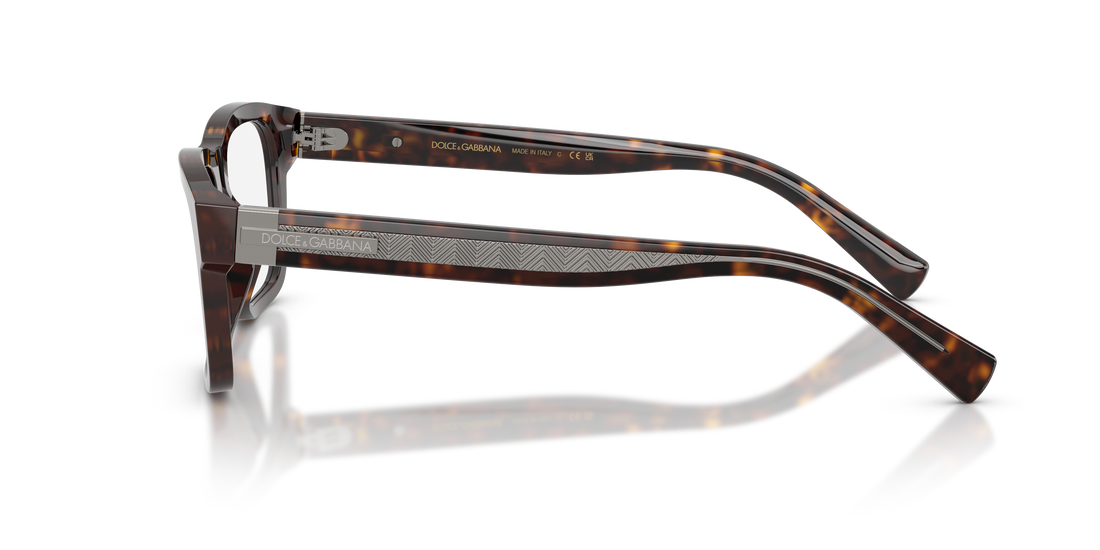 Lunettes de vue dolce & gabbana dg3446 502 havana rectangular masculino taille 53mm - Vue détaillée