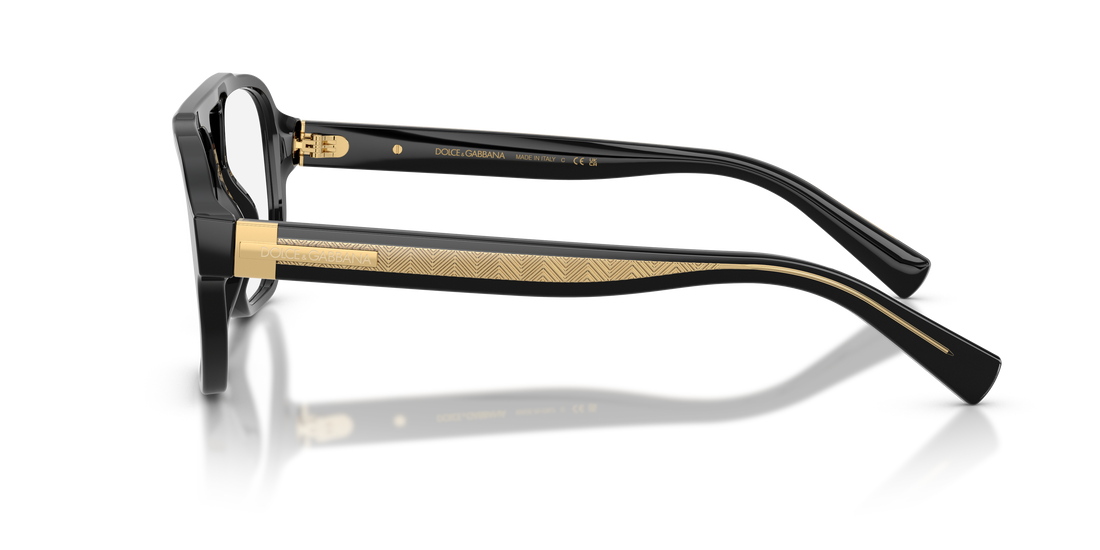 Lunettes de vue dolce & gabbana dg3447 501 negro pilot masculino taille 56mm - Vue détaillée